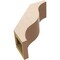 Ekena Millwork 5-inch W x 12-inch D x 12-inch H Funston Rough Cedar Woodgrain TimberThane Knee Brace, Primed BRCUR05X12X12FSTRCPR - alternate 3